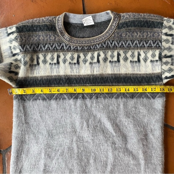 Tejidos Aly Marka Alpaca Sweater Womens Size Medium Gray Crew Neck Pullover Peru - Picture 7 of 7